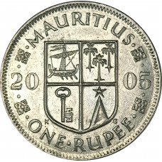 1 рупия 2005 Маврикий из оборота