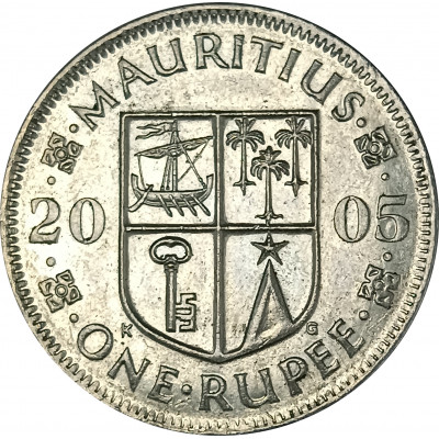 1 рупия 2005 Маврикий из оборота