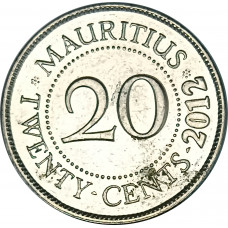 20 центов 2012 Маврикий из оборота