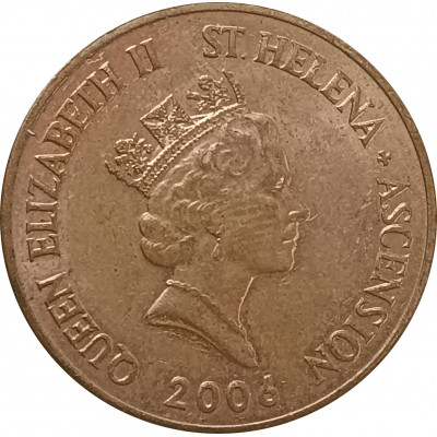 2 пенса 2006 Остров Святой Елены и Вознесения из оборота 2 пенса 2006 Остров Святой Елены и Вознесения из оборота