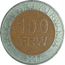 100 франков 2007 Руанда из оборота