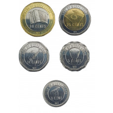 1, 5, 10, 25, 50 центов 2022 Сьерра-Леоне набор монет UNC