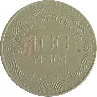 100 песо 2012 Колумбия из оборота