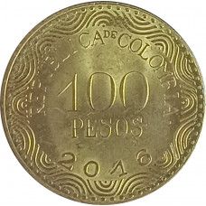 100 песо 2016 Колумбия из оборота