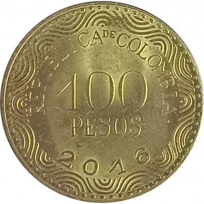 100 песо 2016 Колумбия из оборота 100 песо 2016 Колумбия из оборота