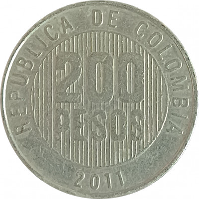 200 песо 2011 Колумбия из оборота 200 песо 2011 Колумбия из оборота