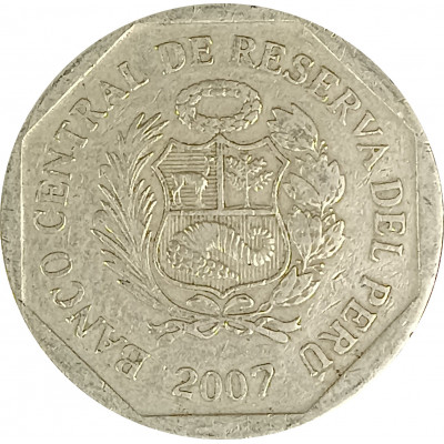 1 новый соль 2007 Перу из оборота
