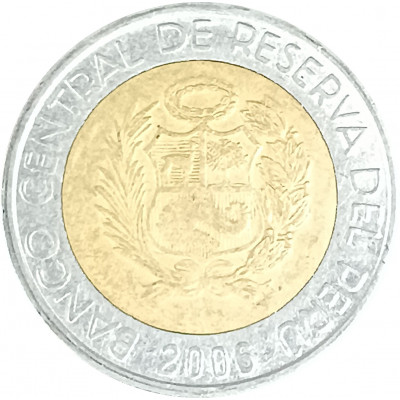 5 новых соль 2006 Перу из оборота 5 новых соль 2006 Перу из оборота