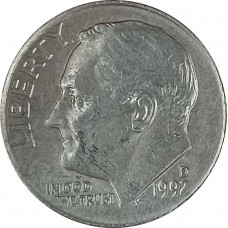 1 дайм 1992 США D из оборота