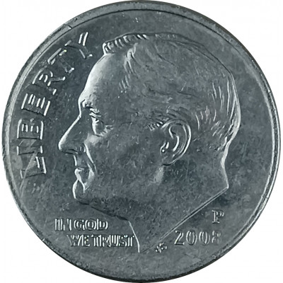 1 дайм 2008 США P из оборота 1 дайм 2008 США P из оборота