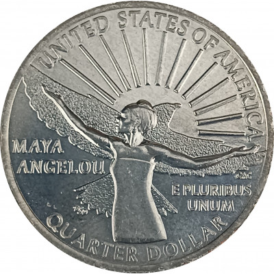 25 центов 2022 США Майа Энджелоу UNC 25 центов 2022 США Майа Энджелоу UNC