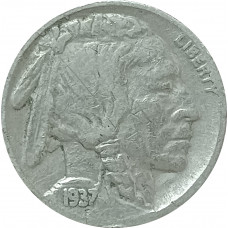 5 центов 1937 США без знака монетного двора XF