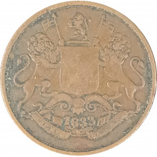1/4 Анна 1249 (1833) Британская Индия Большие буквы VF