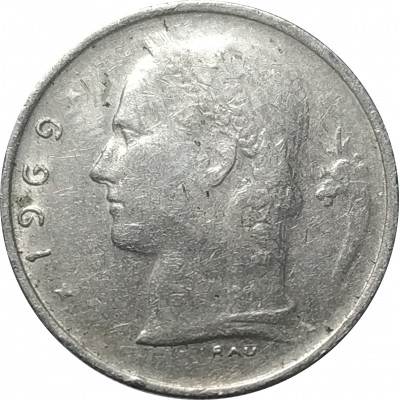 1 франк 1969 Бельгия из оборота 1 франк 1969 Бельгия из оборота