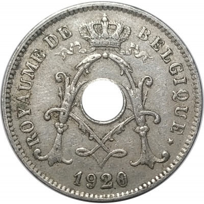 10 сантимов 1920 Бельгия из оборота
