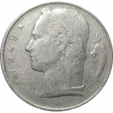 5 франков 1949 Бельгия из оборота