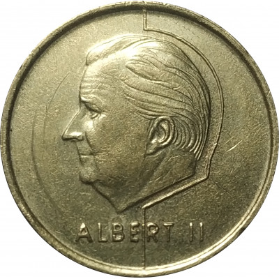 5 франков 1994 Бельгия надпись на голландском BELGIE из оборота 5 франков 1994 Бельгия надпись на голландском BELGIE из оборота
