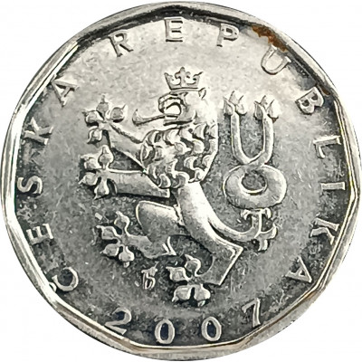 2 кроны 2007 Чехия из оборота