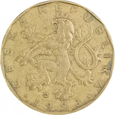 20 крон 1993 Чехия из оборота