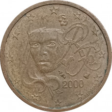 2 евроцента 2000 Франция из оборота