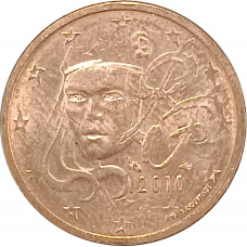 2 евроцента 2010 Франция из оборота