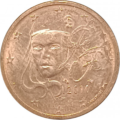 2 евроцента 2010 Франция из оборота 2 евроцента 2010 Франция из оборота
