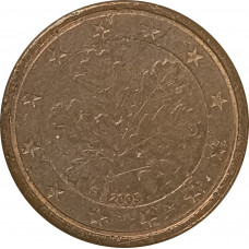 1 евроцент 2005 Германия F из оборота