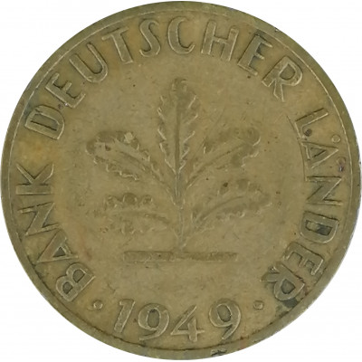 10 пфеннигов 1949 ФРГ D из оборота