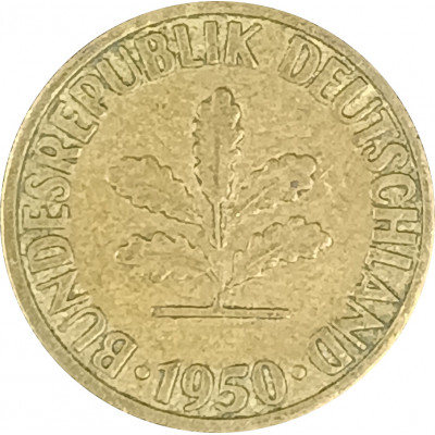 10 пфеннигов 1950 ФРГ D из оборота