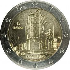 2 евро 2023 Германия J Эльбская филармония UNC