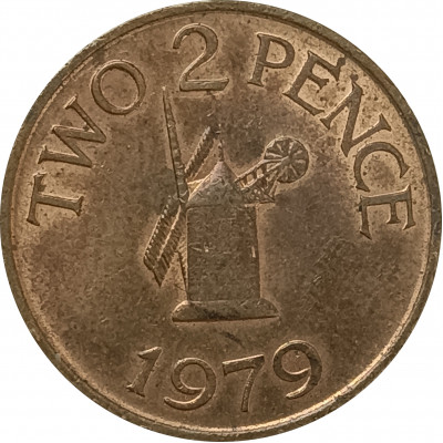 2 пенса 1979 Гернси из оборота 2 пенса 1979 Гернси из оборота