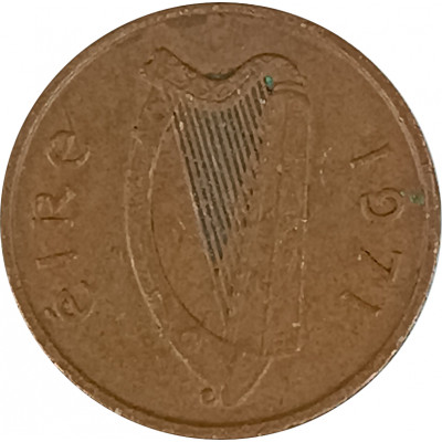 1 пенни 1971 Ирландия из оборота