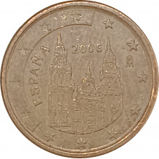 1 евроцент 2006 Испания из оборота