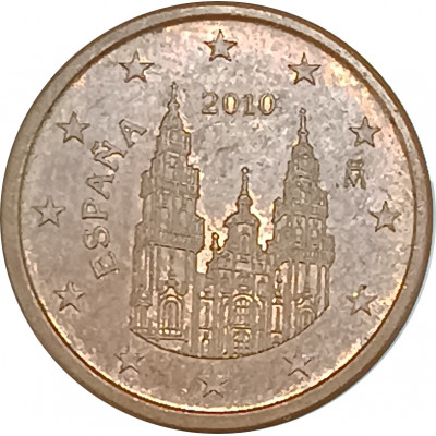 1 евроцент 2010 Испания из оборота 1 евроцент 2010 Испания из оборота