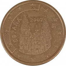 5 евроцентов 2007 Испания из оборота