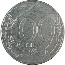 100 лир 1998 Италия из оборота