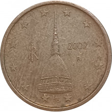 2 евроцента 2002 Италия из оборота