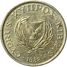 1 цент 1988 Кипр из оборота