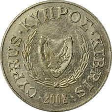 10 центов 2002 Кипр из оборота