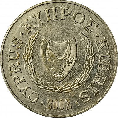 10 центов 2002 Кипр из оборота 10 центов 2002 Кипр из оборота