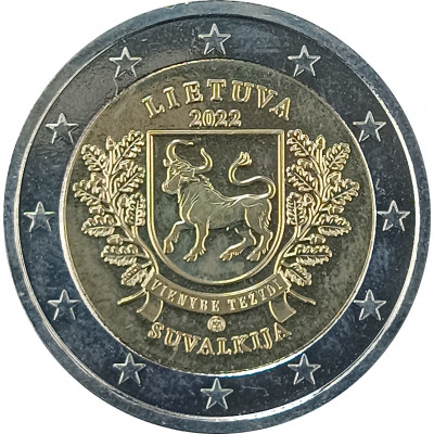 2 евро 2022 Литва Литовские этнографические регионы - Сувалкия UNC