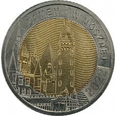 5 злотых 2022 Польша Мошненский замок UNC