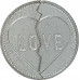 Сувенирная монета Золото магнитного моря "Любовное сердце LOVE" Сувенирная монета Золото магнитного моря "Любовное сердце LOVE"