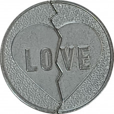 Сувенирная монета Золото магнитного моря "Любовное сердце LOVE"