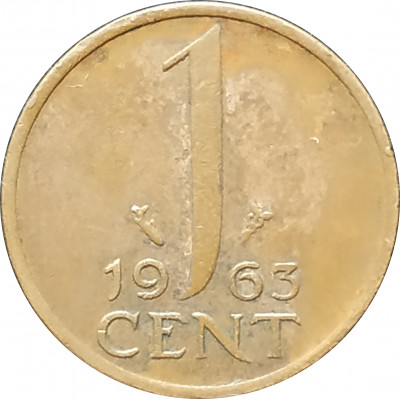 1 цент 1963 Нидерланды из оборота