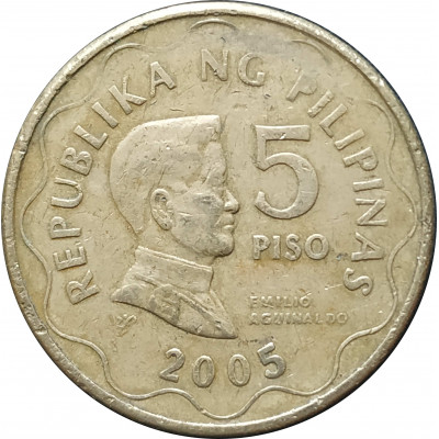 5 писо 2005 Филиппины из оборота 5 писо 2005 Филиппины из оборота