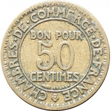 50 сантимов 1923 Франция из оборота