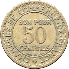 50 сантимов 1928 Франция из оборота