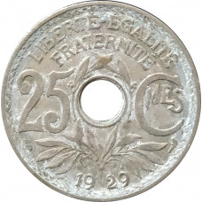 25 сантимов 1929 Франция из оборота