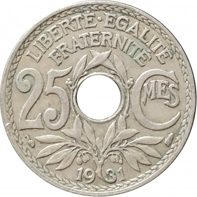 25 сантимов 1931 Франция из оборота
